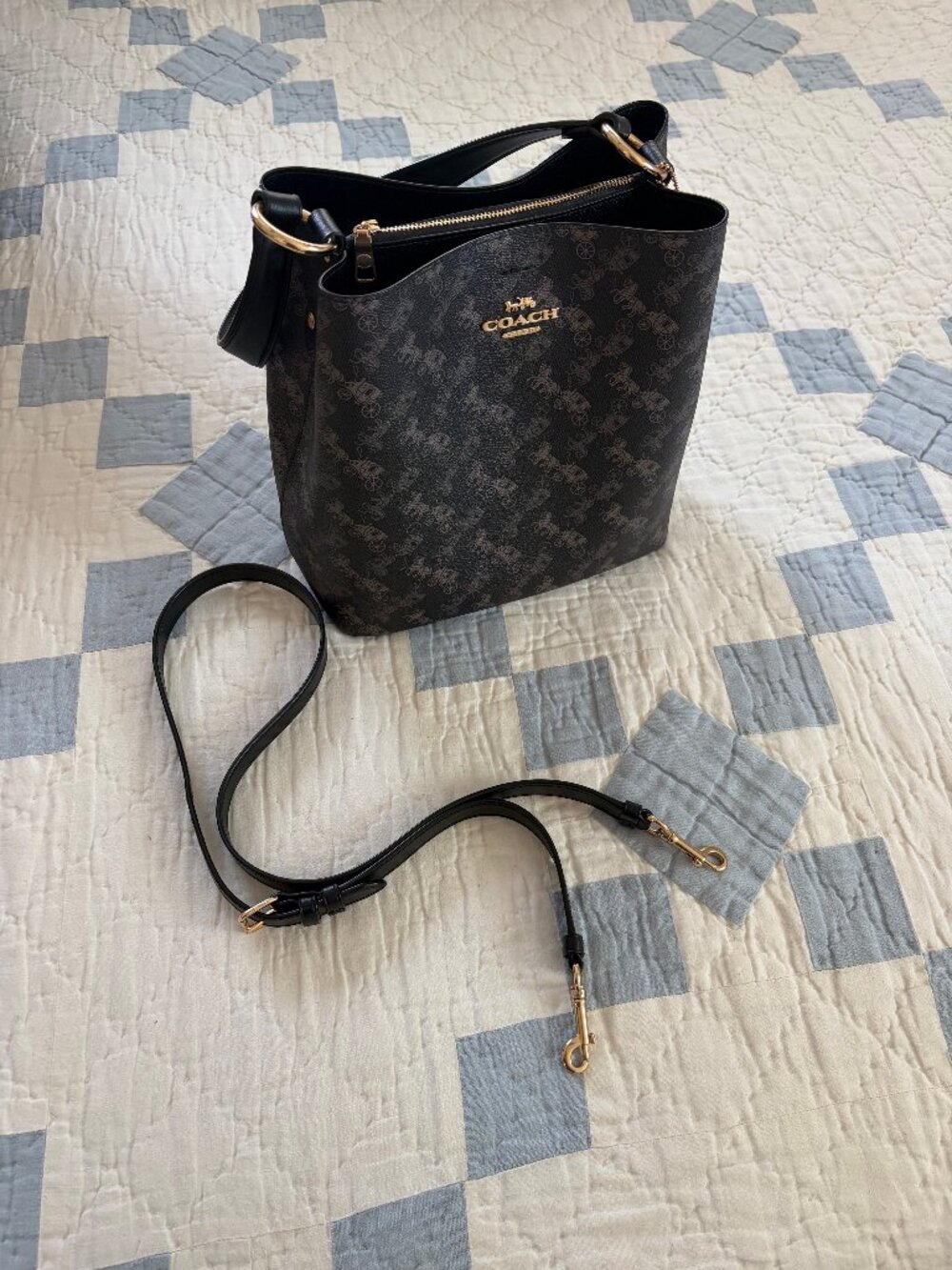 Coach Town Bucket Bag with Horse and Carriage Print - Picture 2 of 7